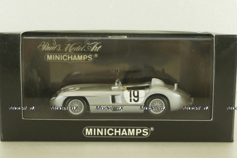 Mercedes 300 SLR #19 24h Le Mans 1955, Fangio/Moss, silver, 432553000, Minichamps 1:43