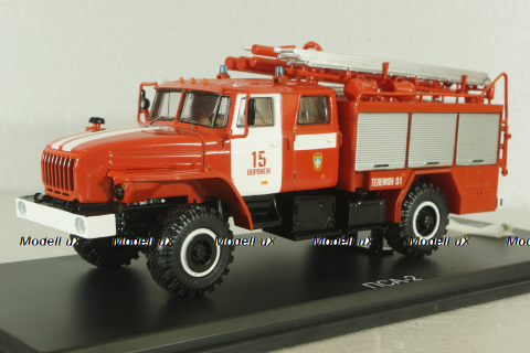 ПСА 2,0-40/2 (43206) модель 008-МИ, автоцистерна пожарная на шасси Урал-43206 , SSM1236, SSM 1:43