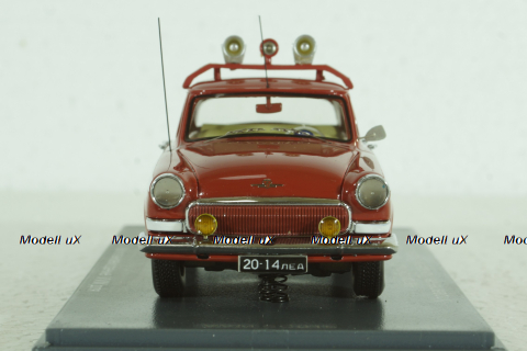 Газ-21Л Волга, управление пожарной охраны (УПО) 1970, красный, 49511, NEO 1:43