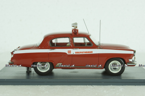 Газ-21Л Волга, управление пожарной охраны (УПО) 1970, красный, 49511, NEO 1:43