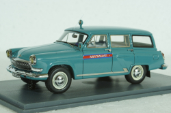 Газ-22М Волга, милиция 1964, бирюзовый, NEO 1:43