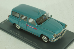 Газ-22М Волга, милиция 1964, бирюзовый, NEO 1:43