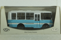 Паз-3205 автобус 1989, голубо-белый, SSM4002, SSM 1:43 Уценка!