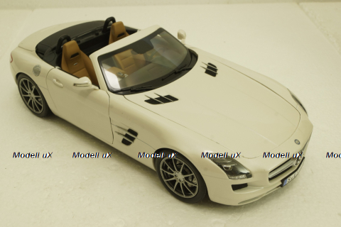 Mercedes SLS AMG Roadster R197 2009, white, 183491, Norev 1:18