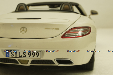 Mercedes SLS AMG Roadster R197 2009, white, 183491, Norev 1:18