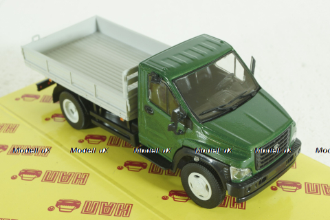 Газон Next C41R13 бортовой зел/сер, Н242, Наш автопром 1:43