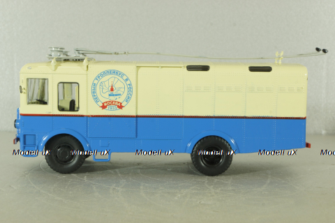 ТГ-3 троллейбус грузовой, бежевый/голубой, NAS011, Наши Автобусы, Спецвыпуск №11, 1:43