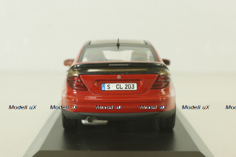 Mercedes C 230 Sport coupe (CL203) 2001, red, 430 03000, Minichamps 1:43