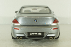 BMW M6 (E63) 2003, grey 08703S, Kyosho 1:18