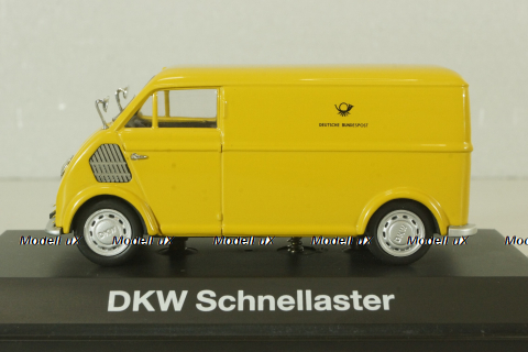 DKW Schnellaster Typ 30 "Deutsche Bundespost" 1954, yellow, 02393, Schuco 1:43
