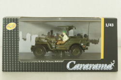 Jeep 1/4 ton military vehicle sabbia, Cararama 1:72