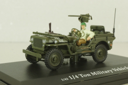 Jeep 1/4 ton military vehicle sabbia, Cararama 1:72
