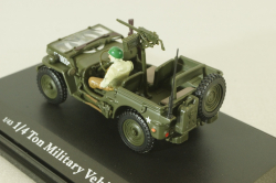 Jeep 1/4 ton military vehicle sabbia, Cararama 1:72