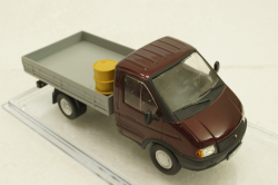 Газ-3302 Газель  бортовой, бордовый/серый, Конверсия 1:43