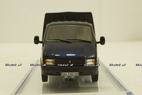 Газ-3302 Газель бортовой с тентом синий/серый, Конверсия 1:43