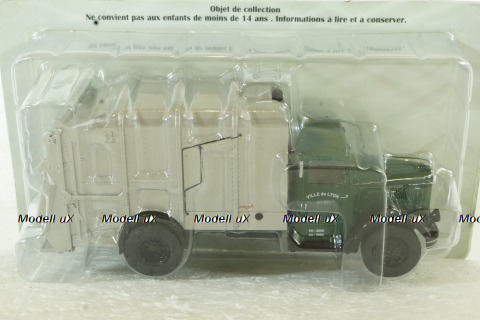 Berliet GDR 7W Truck Trasporto Raccolta Rifiutti Urbani, Berliet Collection, Hachette 1:43