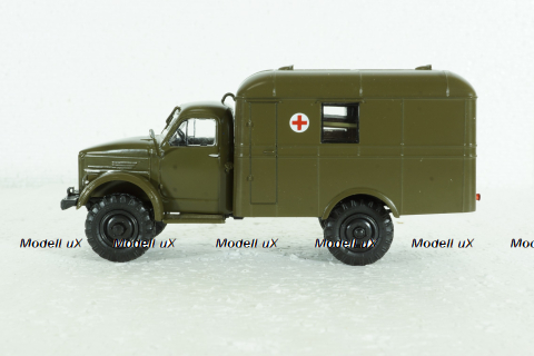 АС-3 (63) санитарный автобус на шасси ГАЗ-63Е, Легендарные грузовики СССР №103 1:43