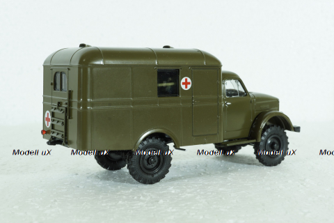 АС-3 (63) санитарный автобус на шасси ГАЗ-63Е, Легендарные грузовики СССР №103 1:43