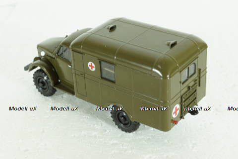 АС-3 (63) санитарный автобус на шасси ГАЗ-63Е, Легендарные грузовики СССР №103 1:43