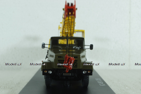 КС-4561(250) Автокран на шасси Краз 250, хаки/желтый, SSM1551, SSM 1:43