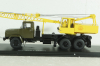 КС-4561(250) Автокран на шасси Краз 250, хаки/желтый, SSM1551, SSM 1:43