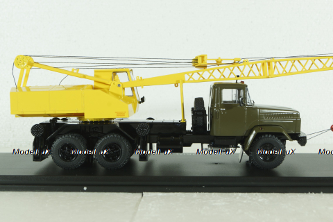 КС-4561(250) Автокран на шасси Краз 250, хаки/желтый, SSM1551, SSM 1:43