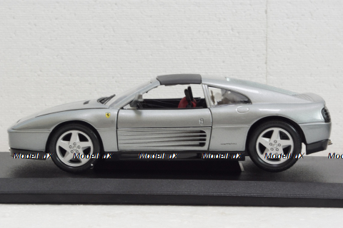 Ferrari 348 TS (1989), silvergrey, BU1816006GY, Burago 1:18
