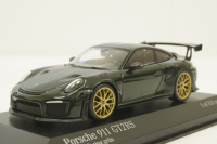 Porsche 911 (991 II) GT2-RS  with gold rims 2018 darkgreen, 413067286,  Minichamps 1:43