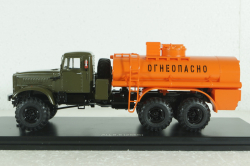Краз-255 АЦ-8,5 топливозаправщик, хаки-оранжевый, SSM1178, SSM 1:43
