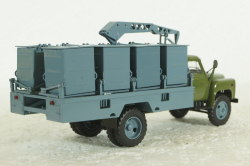 М-30 (53) мусоровоз М-30, на шасси Газ-53 (ранний), хаки/синий, Автоистория 1:43