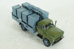 М-30 (53) мусоровоз М-30, на шасси Газ-53 (ранний), хаки/синий, Автоистория 1:43