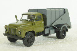 53М мусоровоз бункерного типа на шасси Газ-53 1967, хаки/серый, 103160, Автоистория 1:43