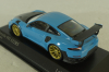 Porsche 911 (991 II) GT2 RS with Weissach Package, blue/golden rims, 413067274, Minichamps 1:43