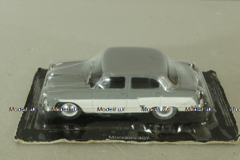 Москвич-407, серый, Автолегенды СССР №, 1:43