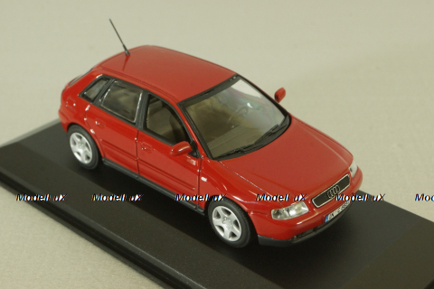 Audi A3 (8L) 1996, red, 20000000616001, Minichamps 1:43