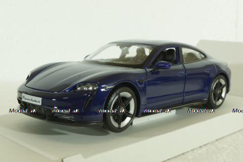 Porsche Taycan 2019, gentian blue, BU21098BL, Burago 1:24