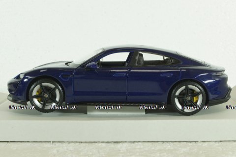 Porsche Taycan 2019, gentian blue, BU21098BL, Burago 1:24