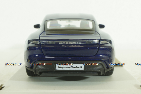 Porsche Taycan 2019, gentian blue, BU21098BL, Burago 1:24