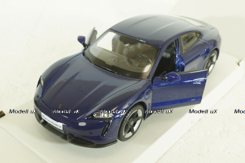 Porsche Taycan 2019, gentian blue, BU21098BL, Burago 1:24