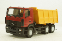 Маз-6501 самоскид, червоний/жовтий, 101265, АвтоИстория 1:43