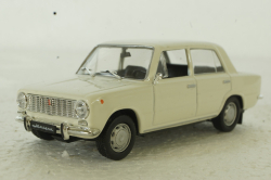 Ваз-2101 Жигули 1970, Lada 1200, белый, Автолегенды СССР №25 1:43