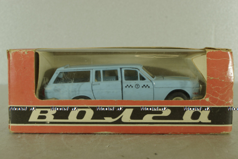Газ-2402, такси голубая, февраль 88г., Тантал/Радон 1:43