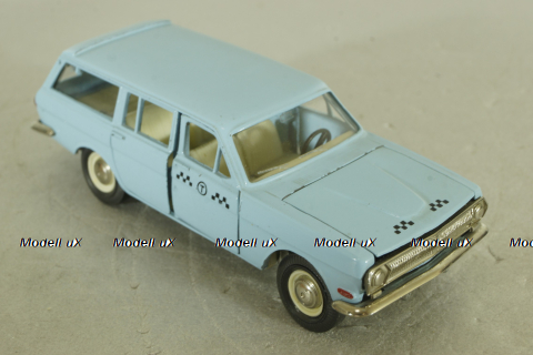 Газ-2402, такси голубая, февраль 88г., Тантал/Радон 1:43