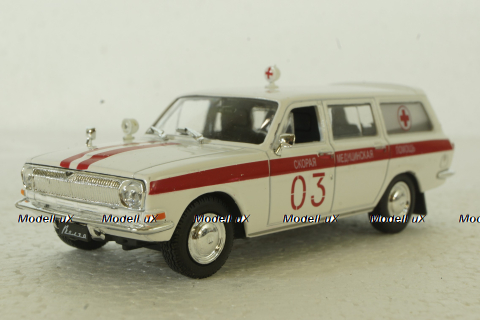 Газ-2403, Скорая, белая, Автолегенды СССР 1:43