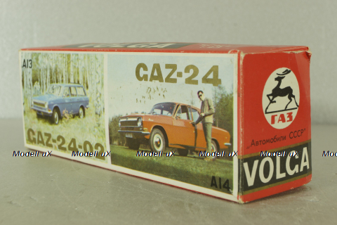 Газ-24, такси бирюзовая, июль 86г., Тантал/Радон 1:43