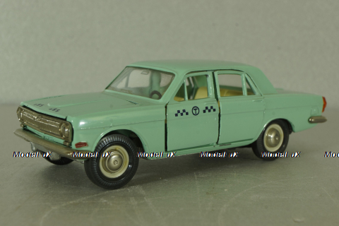 Газ-24, такси бирюзовая, июль 86г., Тантал/Радон 1:43