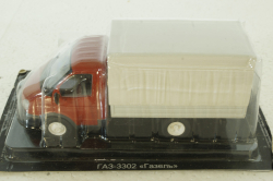 Газ-3302 Газель, с тентом, красный/серый, Автолегенды СССР 1:43
