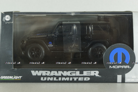 Jeep Wrangler Unlimited Mopar Edition 2014, black, 86076, Greenlight 1:43