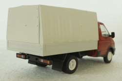 Газ-3302 Газель, с тентом, красный/серый, Автолегенды СССР 1:43