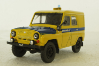 Уаз-469 ППС, милиция, желтый, Автолегенды СССР 1:43